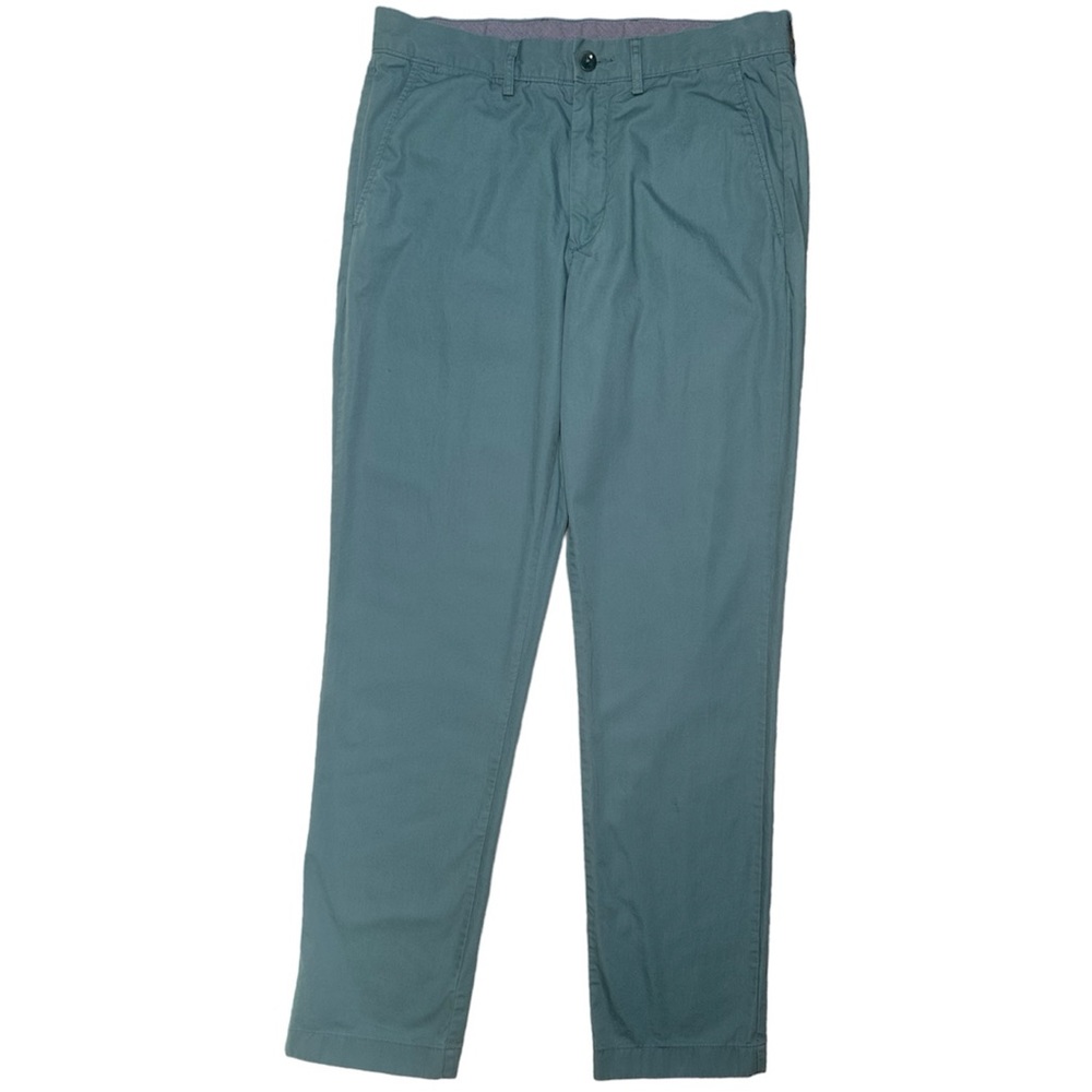 J. Crew Men's Blue Chinos Flat Front Cotton Stretch Pants Waist 30